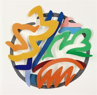 Tom Wesselman - Maquette For Still Life With Orange, Tulip And Trees