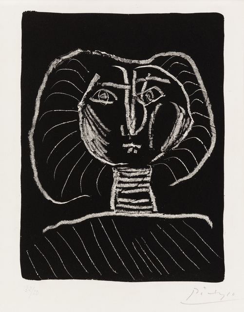 Pablo Picasso, ‘Woman's Head on a Black Background’, 1945, Christopher-Clark Fine Art