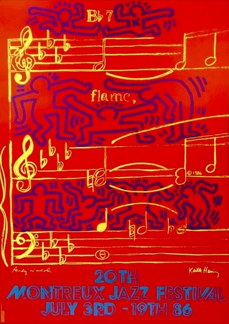 Keith Haring, ‘Montreux Jazz Festival 1986 (Keith Haring & Andy Warhol)’, 1986, Leonards Art
