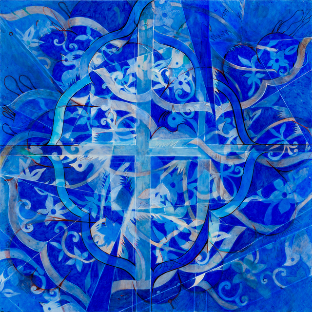 Barbara Strasen, ‘Birds and Flowers (Blue)’, 2011-2012, Ethos Contemporary Art