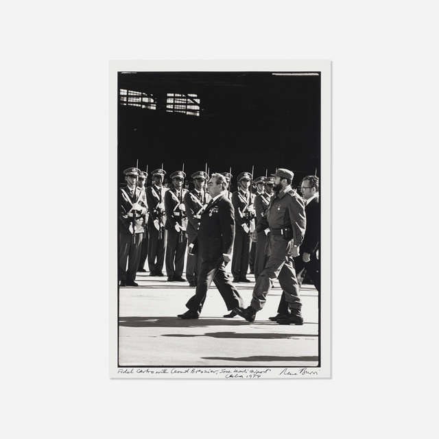 René Burri, ‘Fidel Castro with Leonid Brezhnev, Jose Marti Airport, Cuba’, 1974, Rago/Wright