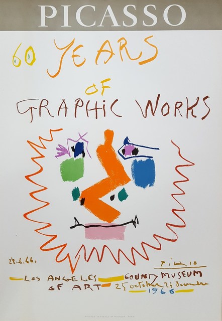 Pablo Picasso, ‘60 Years of Graphic Works: LACMA’, 1966, Posters, Lithograph, Exhibition Poster, Graves International Art