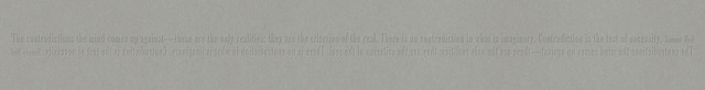 Joseph Kosuth, ‘The Criterion of the Real’, 2009, Schellmann Art