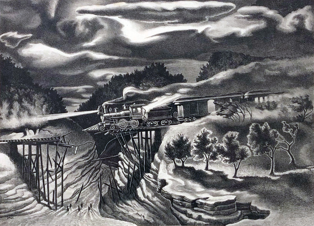 , 'Wreck of the Ole '97,' ca. 1940, Kiechel Fine Art