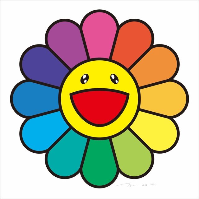 Takashi Murakami, ‘Smile On, Rainbow Flower!!’, 2020, Print, Silkscreen, Vogtle Contemporary