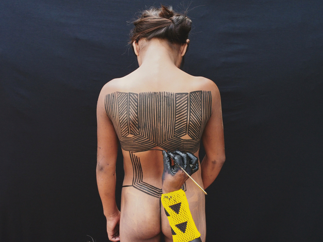 Pinar Yolaçan, ‘Kayapo painting’, 2017, Photography, Digital C Print, Children's Museum of the Arts Benefit Auction