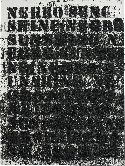 Glenn Ligon, ‘Negro Sunshine #54’, 2010, Drawing, Collage or other Work on Paper, Oilstick, coal dust and gesso on paper, Phillips
