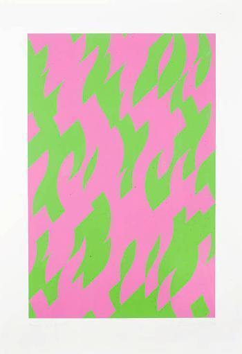 Bridget Riley - Magenta and green