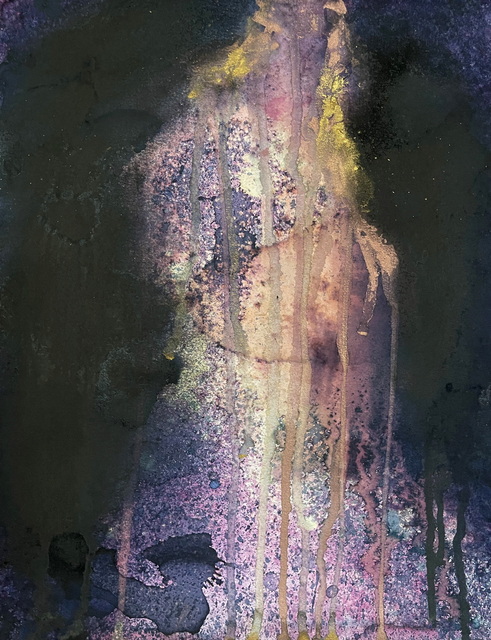 Alexis McGrigg, ‘Duality Study 2’, 2020, Drawing, Collage or other Work on Paper, Procion dye & mica powder on paper, Richard Beavers Gallery
