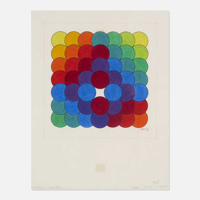Herbert Bayer, ‘Chromatic Accumulation’, 1971, Painting, Acrylic on paper, Rago/Wright