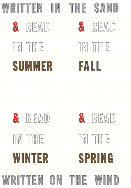 Lawrence Weiner, ‘Written in the Sand’, 1997, Posters, Offset Lithograph, ArtWise