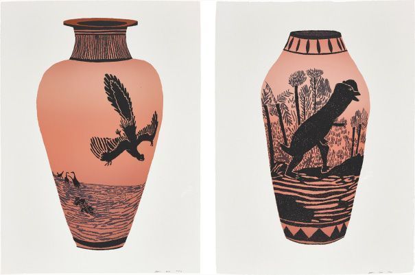 Jonas Wood - Archaeopteryx Lithographica; and Dilophosaurus Wetherilli