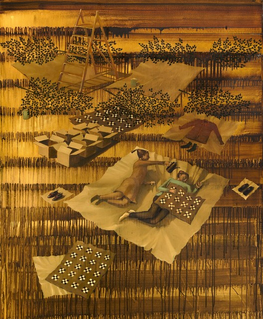 Stephen Chambers RA, ‘Sleeping with Audrey’, 1991, Painting, Oil on canvas, Flowers