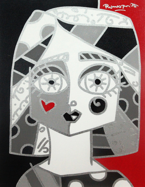 Romero Britto, ‘Silver Girl’, 2015, Painting, Acrylic on canvas, Gallery Banditrazos