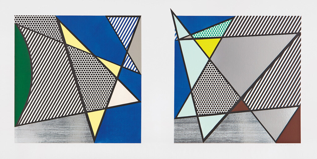 Roy Lichtenstein - Imperfect Diptych 46 " x 91 ", from Imperfect Series