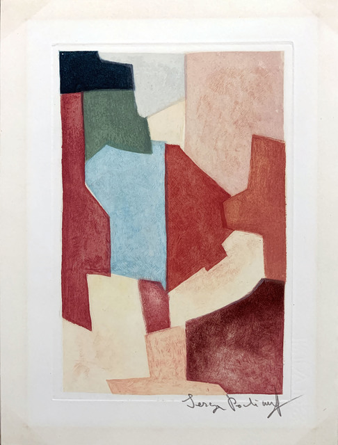 Serge Poliakoff, ‘Composition Rouge et Verte XXIII’, 1964, Print, Etching, Le Coin des Arts