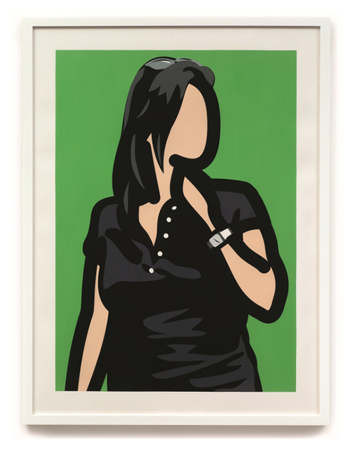 Julian Opie, ‘Tourist with watch’, 2014, Print, Screenprint with hand painting, Vogtle Contemporary