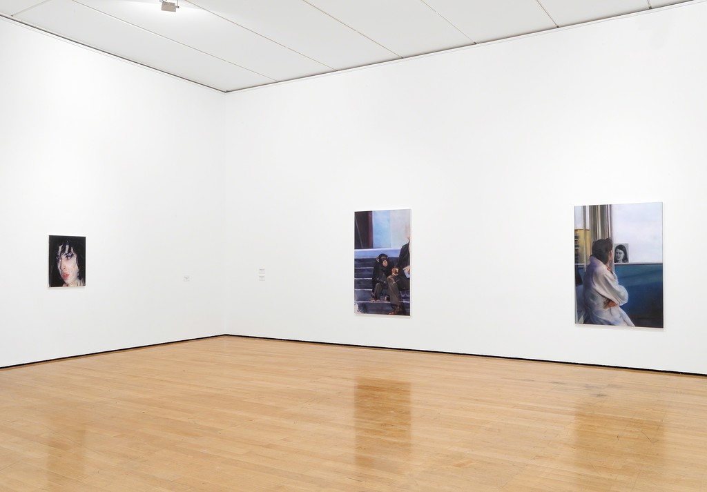 Installation view of Johannes Kahrs, "Untitled (on the balcony)," "Untitled (monkey man)," and "Untitled (Amy)." 13th Lyon Biennale, 2015. © Blaise Adilon. Installation view of Johannes Kahrs, "Untitled (on the balcony)," "Untitled (monkey man)," and "Untitled (Amy)." 13th Lyon Biennale, 2015. © Blaise Adilon.