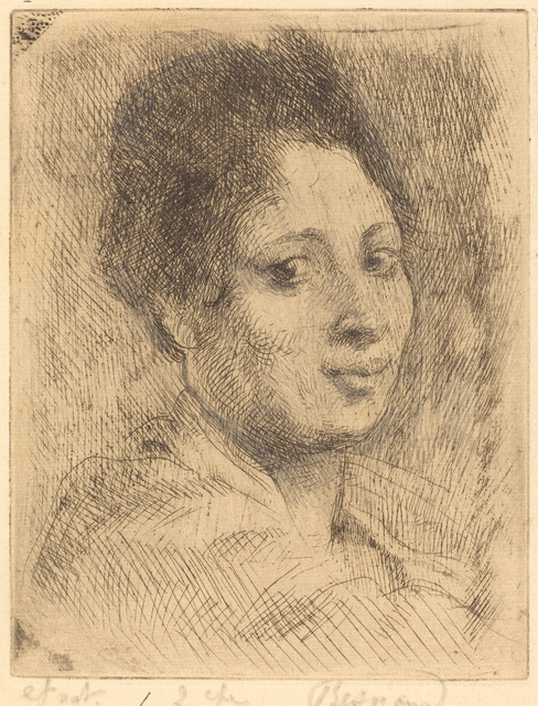 Albert Besnard, ‘Peppina’, 1919, Print, Etching in black touched with graphite on cream laid paper, National Gallery of Art, Washington, D.C.