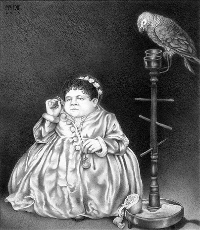 James Mundie, ‘Midget Fat Lady With A Parrot’, Stanek Gallery