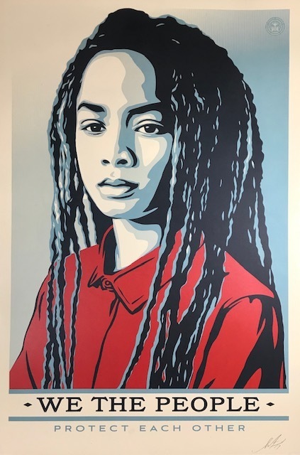 Shepard Fairey, ‘"Protect Each Other" We The People’, 2017, Print, Lithograph On Speckle Tone Paper, New Union Gallery