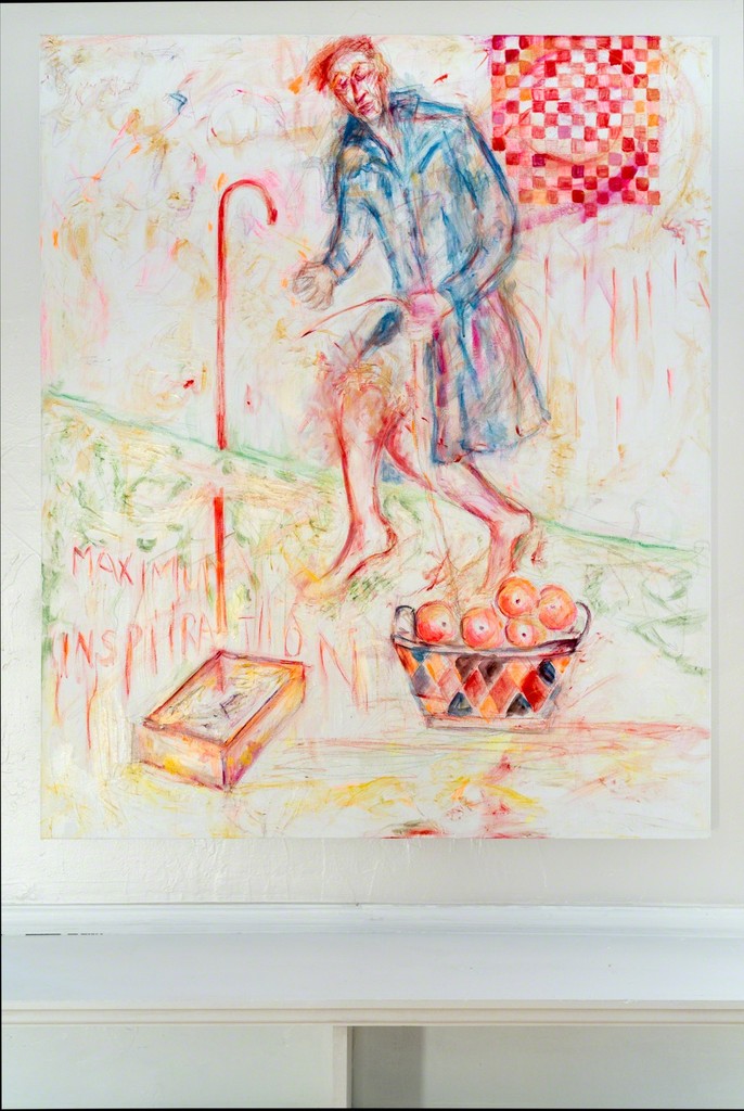 Jutta Koether, Art Basel 17 Untitled 1 (Maximum Inspiration), 2017, Mixed media on canvas, 47 1/4 x 39 3/8 in / 120 x 100 cm Jutta Koether, Art Basel 17 Untitled 1 (Maximum Inspiration), 2017, Mixed media on canvas, 47 1/4 x 39 3/8 in / 120 x 100 cm