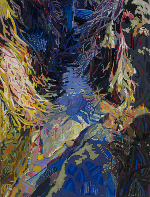Leon Benn, ‘Tidal Print No. 2 (Kettle Cove, Maine)’, 2019, Painting, Oil, oil pastel, acrylic, and fabric dyes on Moroccan linen, David B. Smith Gallery
