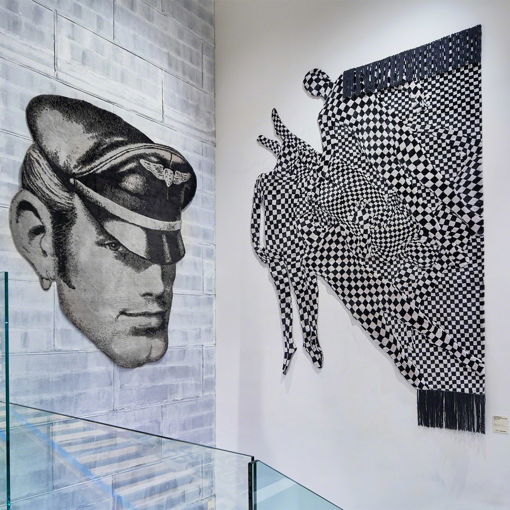 Installation of art carpets by TOM OF FINLAND and Olaf Breuning at JOYCE Installation of art carpets by TOM OF FINLAND and Olaf Breuning at JOYCE