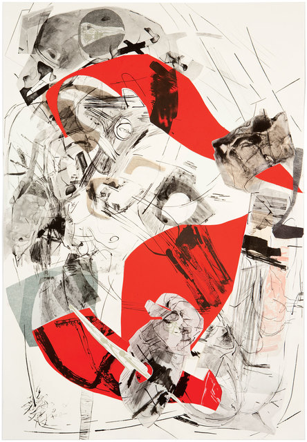 Iva Gueorguieva, ‘Rolling Anvil’, 2011, Print, 7-color direct gravure with drypoint, lithography, woodblock, silkscreen and chine collé collage elements, Graphicstudio USF
