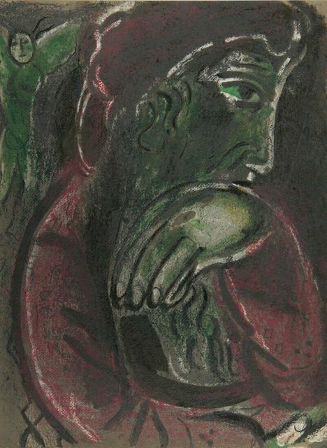 Marc Chagall, ‘Job Disconsolate from "Drawings From the Bible"’, 1960, Print, Lithograph, Fine Art Acquisitions Dali