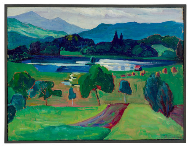 Gabriele Münter, ‘Staffelsee’, 1908, Painting, Oil on cardboard, Ludorff