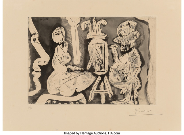 Pablo Picasso, ‘Peintre et modèle avec un spectateur’, 1965, Heritage Auctions