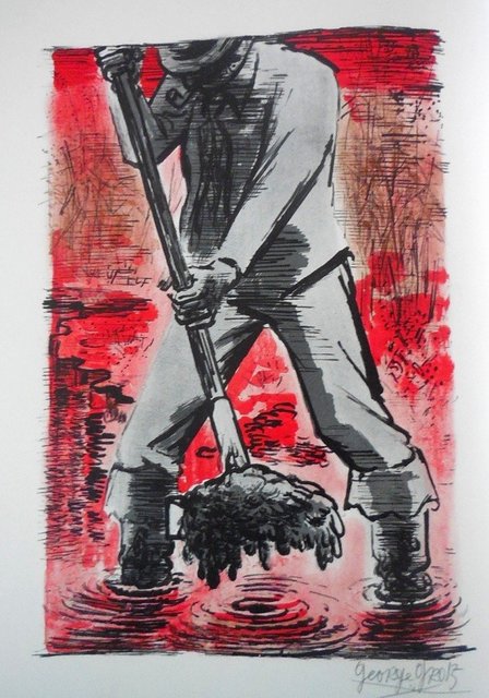 George Grosz, ‘Pencil Signed Hand Colored Lithograph, small edition’, 1936, Lions Gallery