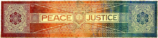 Shepard Fairey, ‘Peace & justice risk hpm’, 2013, Rudolf Budja Gallery