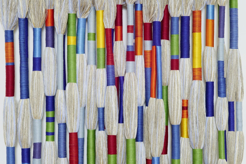 La femme principale Bluma, 2015
160 x 100 x 6 cm, linen, cotton, acrylic and metallic fibre
Courtesy the artist, collection Perelman and Espace Louis Vuitton München
Photo credit: Christian Kain
La femme principale Bluma, 2015
160 x 100 x 6 cm, linen, cotton, acrylic and metallic fibre
Courtesy the artist, collection Perelman and Espace Louis Vuitton München
Photo credit: Christian Kain