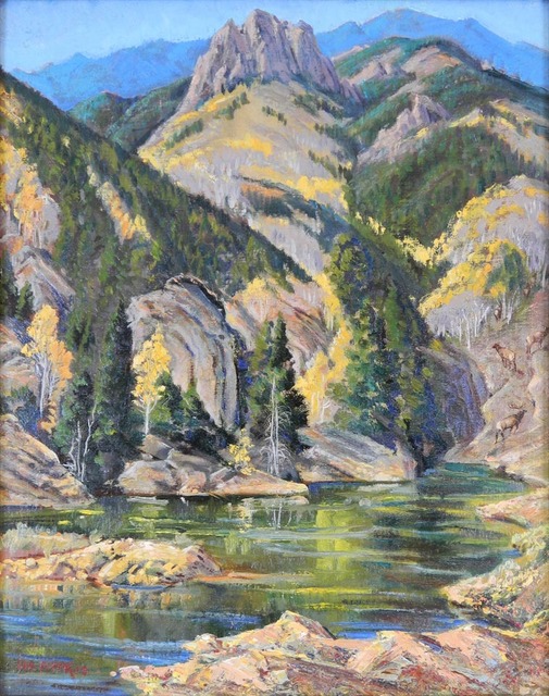 Ila McAfee, ‘Mountain Jewel’, 1959, Painting, Oil on boardOil on board, Addison Rowe Gallery