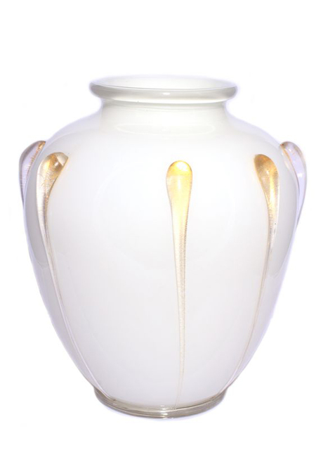 Italian Murano Glass Venice Pre War Incamiciato Vase Model Z 2090 Available For Sale 