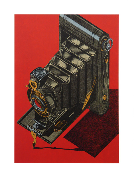 Robert Cottingham, ‘HAWK-EYE (red)’, 2014, Print, Lithography, Tandem Press
