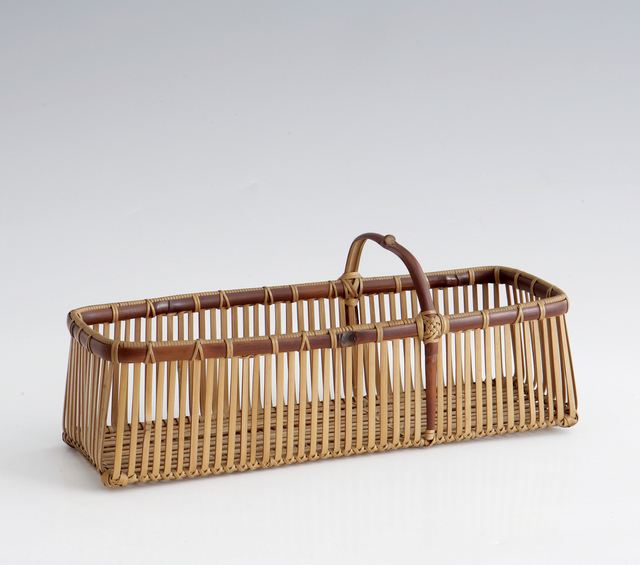 Yokota Hōsai, ‘Rectangular Ikebana Flower Basket (T-1567)’, Showa era (1926, 89), ca. 1950's, Design/Decorative Art, Bamboo, Thomsen Gallery