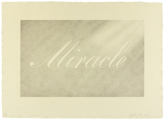 Ed Ruscha Miracle (1999) Artsy