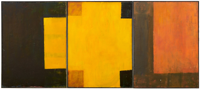 Katherine Bradford, ‘Untitled’, 1988, Painting, Oil on canvas on three panels (framed separately), Rago/Wright