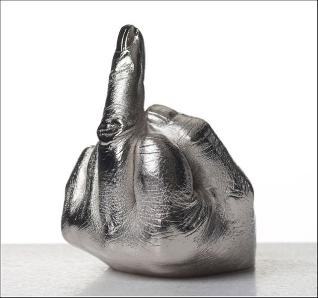 Ai Weiwei, ‘The Artist's Hand’, 2017, Sculpture, Electroplated rhodium on cast urethane resin. Signed on underside. New in Artist designed box., Alpha 137 Gallery Gallery Auction