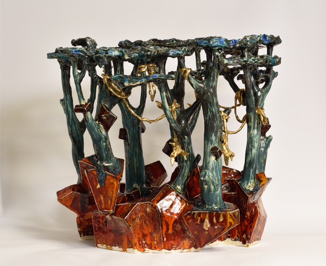 Louise Hindsgavl, ‘Forest Vessel’, 2019, Sculpture, Glazed stoneware, Hans Alf Gallery