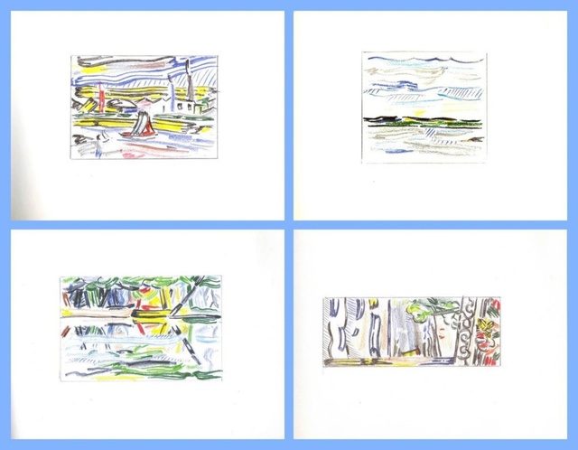 Roy Lichtenstein, ‘Limited Edition Hardback Book of Landscape Sketches 1984-1985’, 1986, Ephemera or Merchandise, Hardback book with elegant mylar cover (lt ed) with reproductions, Alpha 137 Gallery Gallery Auction