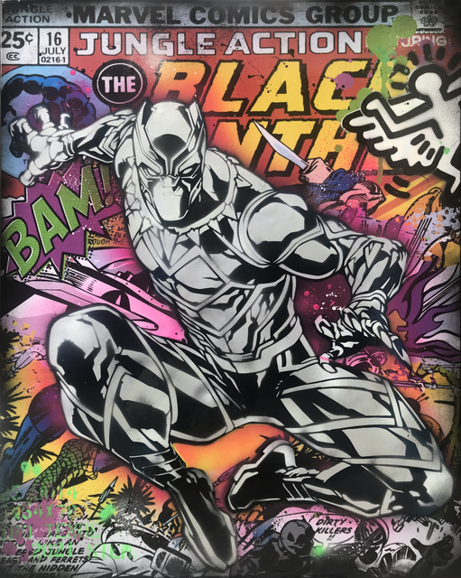 Alessio B, ‘Bam Black!’, 2018, Painting, Mixed media on canvas, Bugno Art Gallery