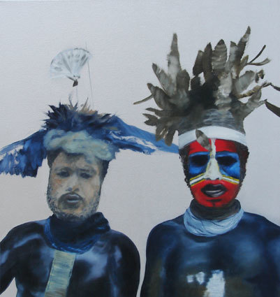 Olaf Quantius, ‘Wächter 2, Les Chaperons’, 2007, Painting, Oil on canvas, Kunzt Gallery