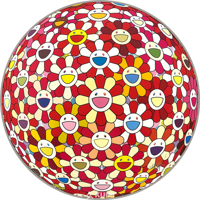 Takashi Murakami, ‘Flowerball (Koi Red-crowned Crane Vermilion)’, 2017, Kumi Contemporary / Verso Contemporary