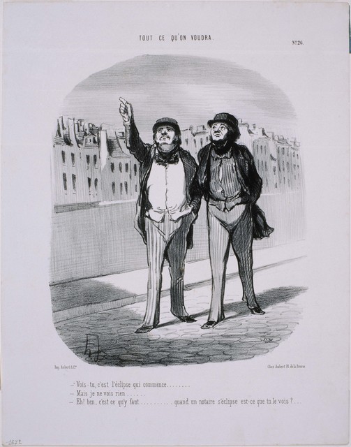 Honoré Daumier, ‘Tout ce qu'on voudra: Vois-tu, c'est l'eclipse qui commence...’, 1847, Phillips Collection