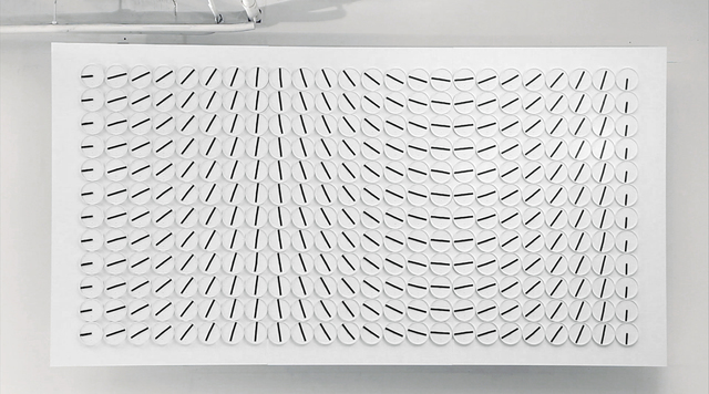 Humans Since 1982, ‘Clock prototype, A million times 288 H’, 2013, Installation, Aluminum, electric components, powder-coated clock hands, screenprinted dials, Cooper Hewitt, Smithsonian Design Museum