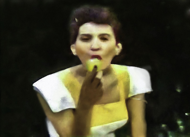 Cindy Konits, ‘Red Lipstick and Apple’, 2018, Alessandro Berni Gallery